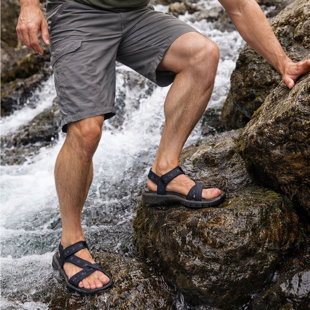 Chaco Mens Sandals Size 11 Water Hiking  Shoe Adjustable Blue
